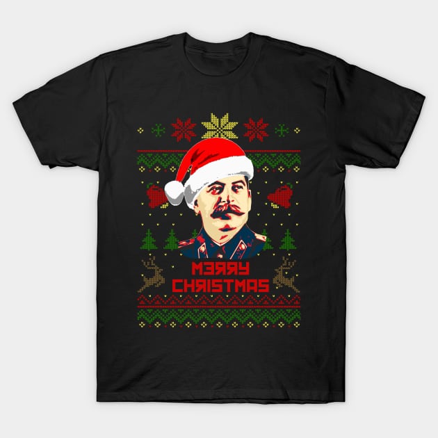 Joseph Stalin Merry Christmas T-Shirt by Nerd_art